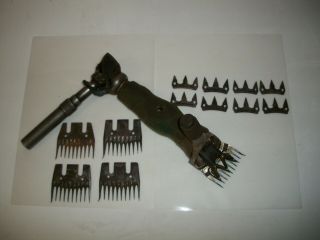 Sunbeam Shearing Handpiece And 12 Combs Lister 196639 Crutching Vintage Farming