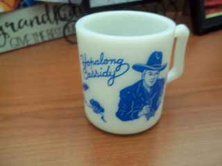 Vintage Hopalong Cassidy Mug,  Blue/white