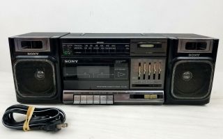 Vintage Sony Cfs - 1000 Boombox Cassette Tape Player Am/fm Radio W/ Power Cord