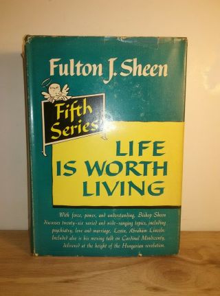 Life Is Worth Living Fulton J Sheen V Series 1957 1st Ed.  Hardcover Great Price