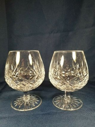 Vtg (2) Waterford Lismore Brandy Snifter Glass Made In Ireland Old Mark 5 2/8 In