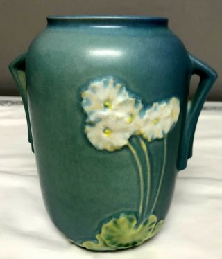 Vintage Roseville Pottery Blue Primrose Vase
