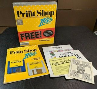 The Print Shop For Apple Iigs 3.  5 " Floppy Disks Broderbund Software Big Box 1987