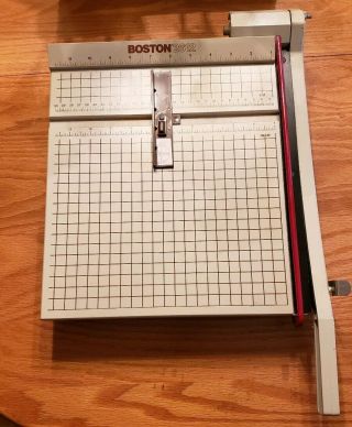 Boston 2612 Vintage Paper Cutter 12 " Trimmer Heavy Duty Guillotine Usa Made