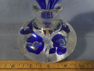 Vintage Joe St Clair perfume bottle paperweight w/stopper Art Glass 2