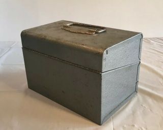 Vintage Metal 8mm Movie Film Storage Box W/ 11 Metal Reel Cans / Containers 4