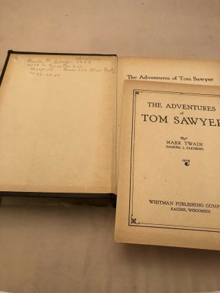 The Adventures Of Tom Sawyer Vintage Book 1931 Mark Twain Whitman Pub Co (O) 5