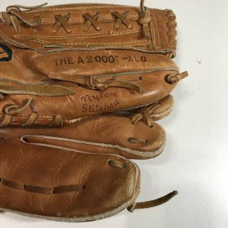 Vintage Wilson A2000 Baseball Glove XLO Right Hand Nylon Stitched Snap Action 3