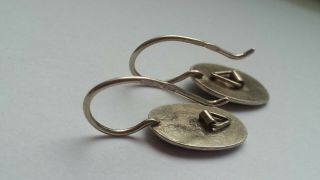 Kubachi Vintage Soviet Russian Sterling Silver 875 Earrings 4