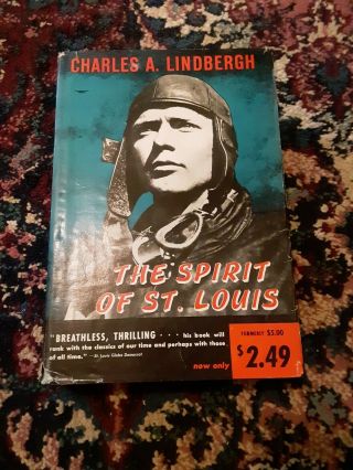 1953 The Spirit Of St.  Louis Hardcover Book By Charles Lindbergh Pilot Plane