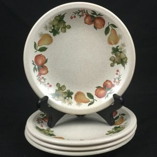 Set Of 4 Vtg Bread And Butter Plates By Wedgwood Quince Made In England Fruit
