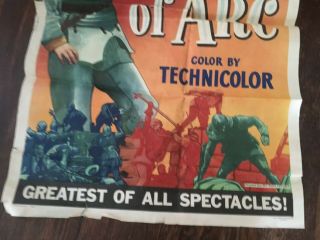 VINTAGE JOAN OF ARC POSTER - LITHO POSTER CORP.  - RKO RADIO PICTURES 3