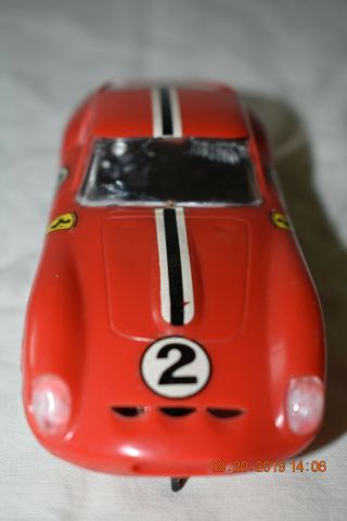 Vintage 1963 Ferrari 250 GTO 1/32 Scale Slot Car Red 4
