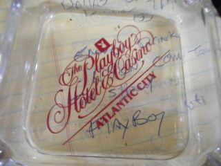 Vintage Playboy Hotel Casino Atlantic City Glass Ashtray