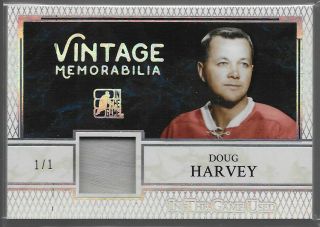 2017 - 18 Doug Harvey Leaf Itg Vintage Memorabilia Silver Spectrum 1/1