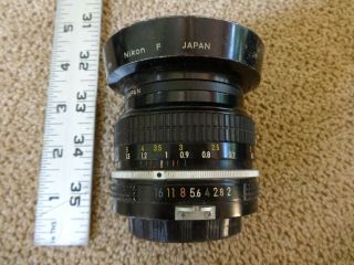Nikon Nikkor 50mm 1:2 Camera Lens Bayonet Mount & L1bc 52mm Filter