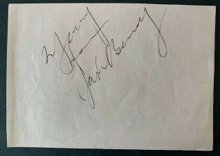 Jack Benny Vintage Fountain Pen Autograph.