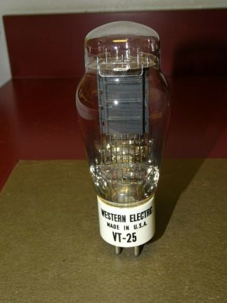 Western Electric Type Vt - 25 Radio/audio Output Tube,  Strong On Amplitrex