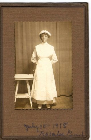Black African American Nurse Woman Vintage 1918 Photo