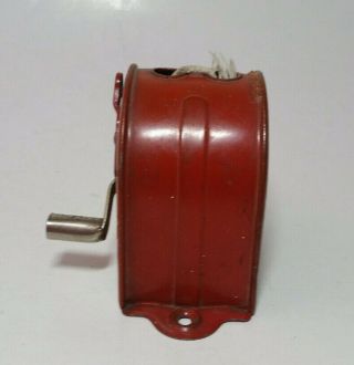 Vintage Retractable Clothesline Reel Wall Mount Red Handy Things Metal USA 4