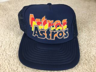 Vintage Houston Astros Hat Snapback Cap Trucker Baseball Jersey Jacket Shirt
