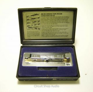Vintage Bib 1/4 " Tape Splicer With Case