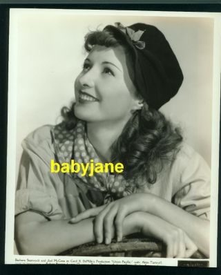 Barbara Stanwyck Vintage 8x10 Photo 1939 Cecil B.  Demille 