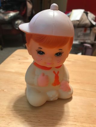 Vintage Rubber Squeak Toy Baby Doll Stahlwood Kiddie Products