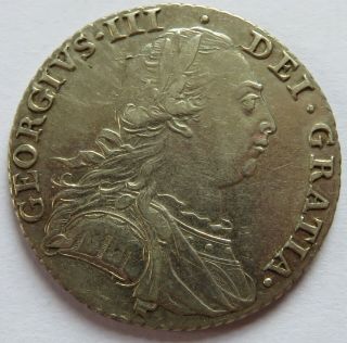 Britain 1787 George Iii Shilling Silver Coin - Xf,  Vintage British (161814f)