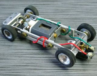 Slot Car Revell Aluminum Adjustable Complete Rtr Chassis Vintage 1/32 Scale