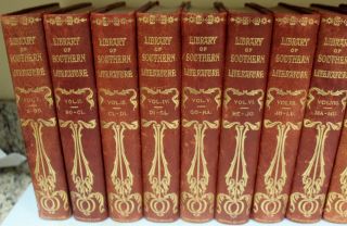 1909 Complete 16 Vols “Library of Southern Literature” Leather Bound Illustrated 2