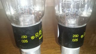 1950 MATCHED PAIR WESTERN ELECTRIC 422A/274B 5U4G By RAYTHEON Tube TV7 Test NOS 3
