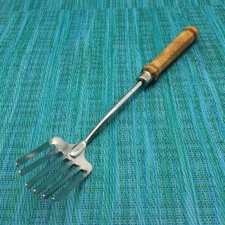 Vtg Foley Fork Mlps Pastry Blender Whipping Mixing Stainless W Wood Handle Usa