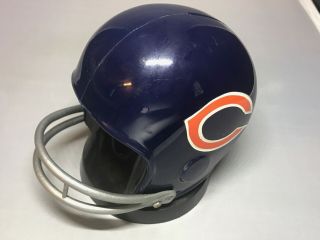 Vintage 1976 Plastic Chicago Bears Football Helmet Coin Bank Nfl Made In Usa