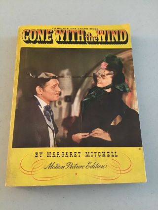 1940 Gone With The Wind By Margaret Mitchell - Motion Picture Edition Book