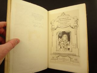 1931 The Fables of Jean de la Fontaine.  Illustrator signed (Stephen Gooden).  Lim Ed 3