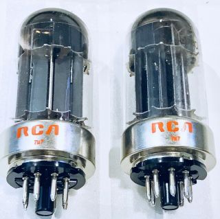 1 Pair RCA 6080 VACUUM TUBE - NOS - NIB - - vintage - matched codes 2