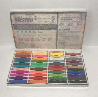 Vintage Weber Costello Alphacolor Square Artist Pastels 48 Sticks