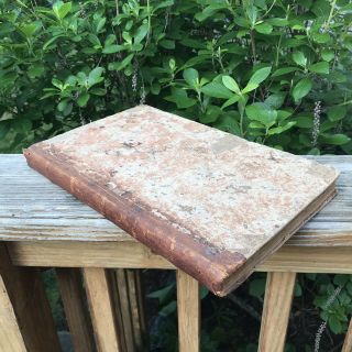 Antique Handwritten 1813 - 1814 General Store Ledger Book Leather Spine Hardcover