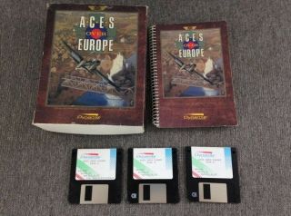 Dynamix - Aces Over Europe Vintage Pc Game 1993 3 1/2 " Disk