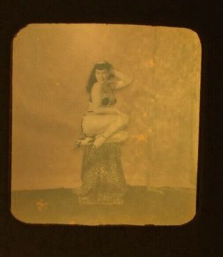 Vtg 1950’s Bettie Page Camera Club Stereoscopic 3d Slide Risque Nude 2