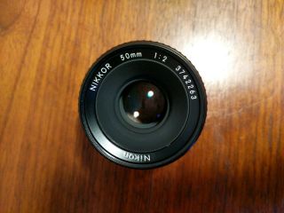Vintage Nikon Nikkor 50mm 1:2 Lens Great Lens