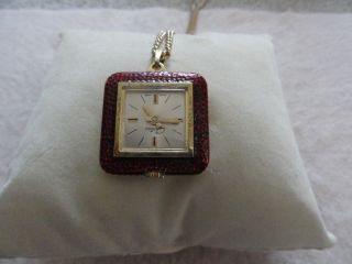 Vintage Swiss Made Chateau Mechanical Wind Up Necklace Pendant Watch