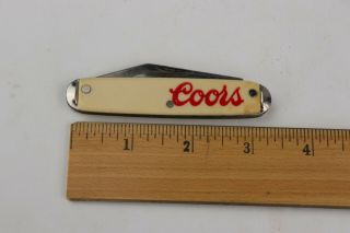 Vtg 1960s Coors Beer Pocket Knife Advertising Trucker Gas Station Made In Usa