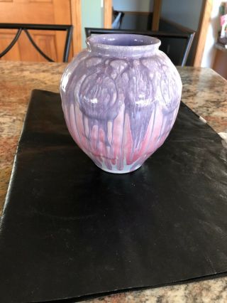 Interesting Colorful Vintage Art Pottery Vase