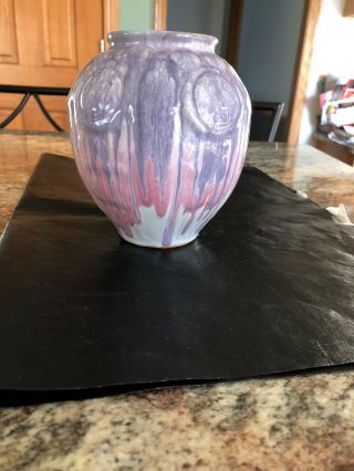 Interesting Colorful Vintage Art Pottery Vase 3