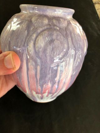 Interesting Colorful Vintage Art Pottery Vase 5