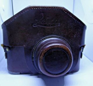 Vintage Leica Leather Carrying Case For Leica Rangefinder Cameras