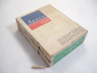 (2) Vintage Ansco Triple S Pan Film 3 - 1/4 X 4 - 1/4 & Box Of 24 Sheets
