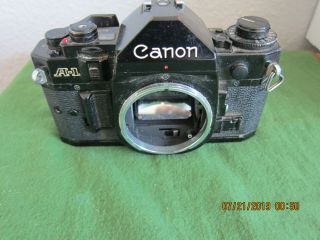 Vintage Black Canon A - 1 35mm Slr Film Camera Body,  Japan